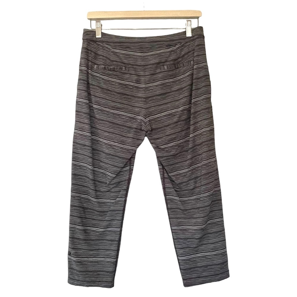 Lululemon Jet Crop Pants Gray Stripes Drawstrings 2 Side Pockets Women Size 8 - Picture 3 of 11